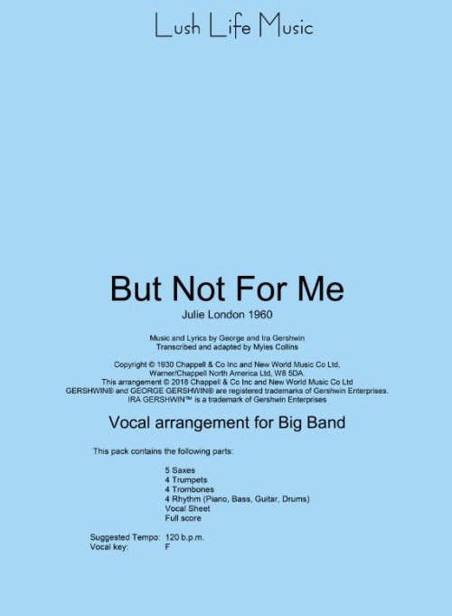 But Not For Me (Vocal Solo with Jazz Ensemble - Score and Parts)